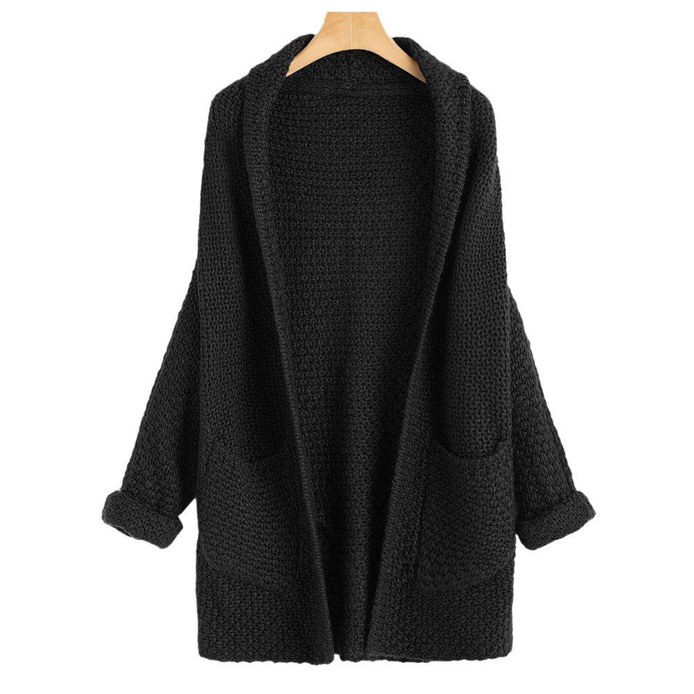 

Women Sweater Animal Pattern Long Sleeve Knitwear Cardigan, Black