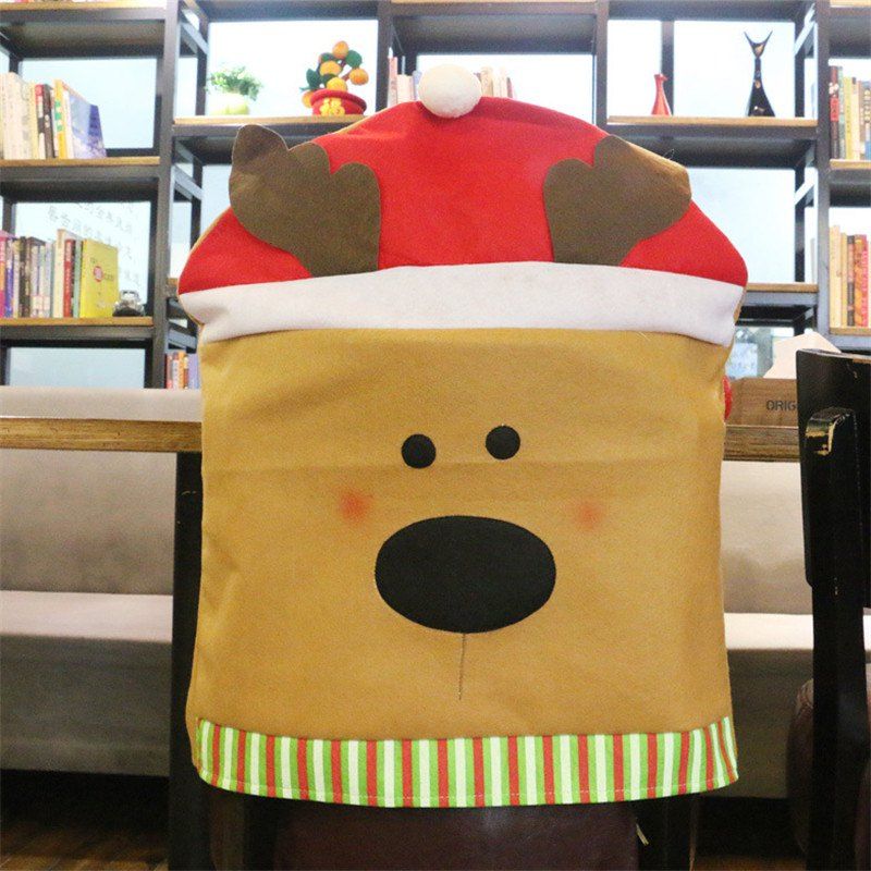 

Christmas Decoration Chair Cover Hotel Restaurant Holiday Dressing Supplies, Colormix