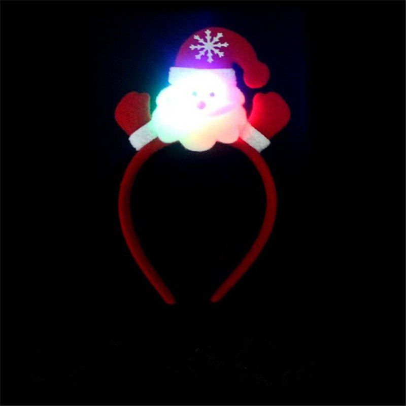 

Cute Flashing Christmas Headband LED Headwear for Kids Adults Decoration, White