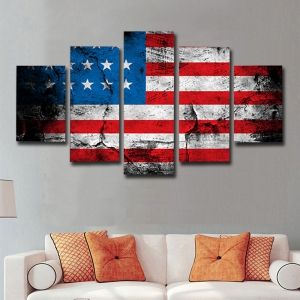 Colorful 30 X 40cm 2pcs 60cm 80cm 1pcs Printed Printed Painting American Flag Canvas Print 5pcs