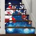 Autocollants D'escalier Décoratifs Motif Cerf et Père Noël 6 Pièces - Multicolore 