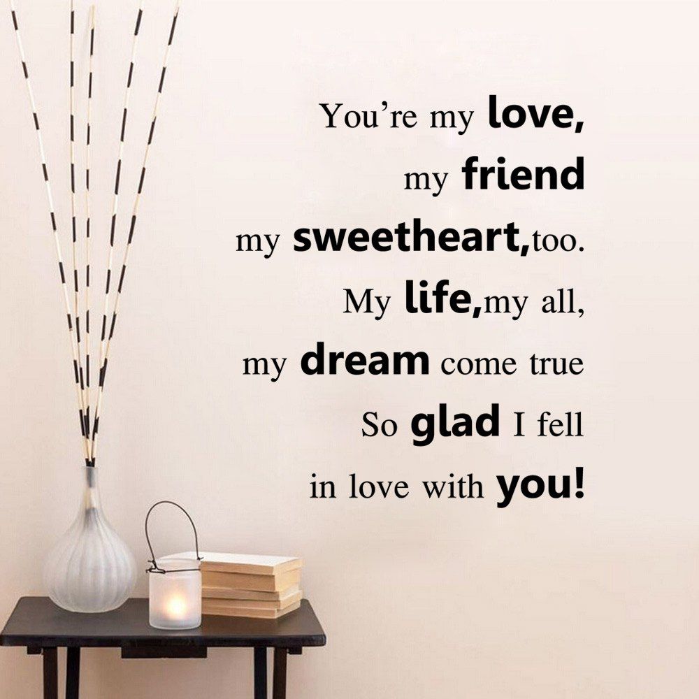 

DSU You Are My Love Room DIY Home Decoration Wall Sticker, Black