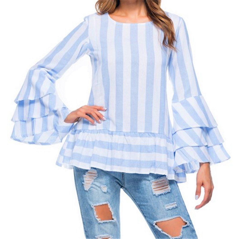 women's striped hooded shirts & tops