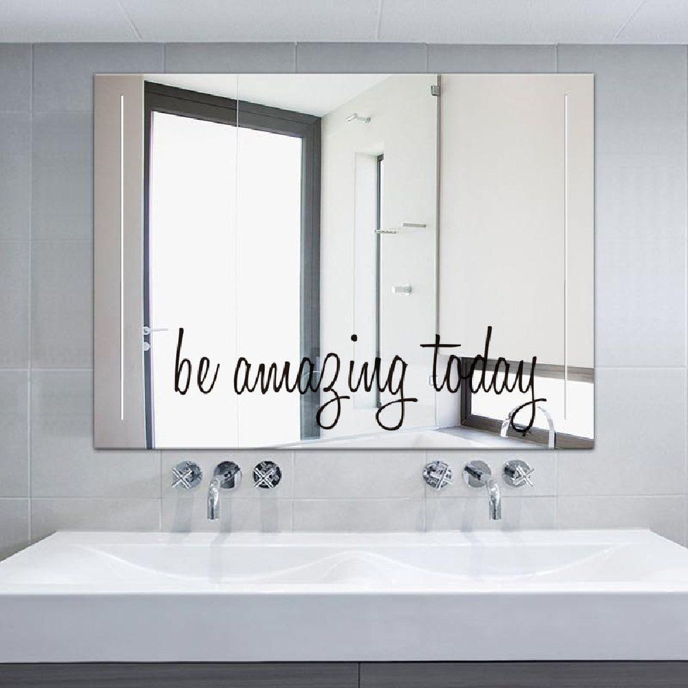 

DSU Removable Vinyl Mirror Wall Sticker, Black