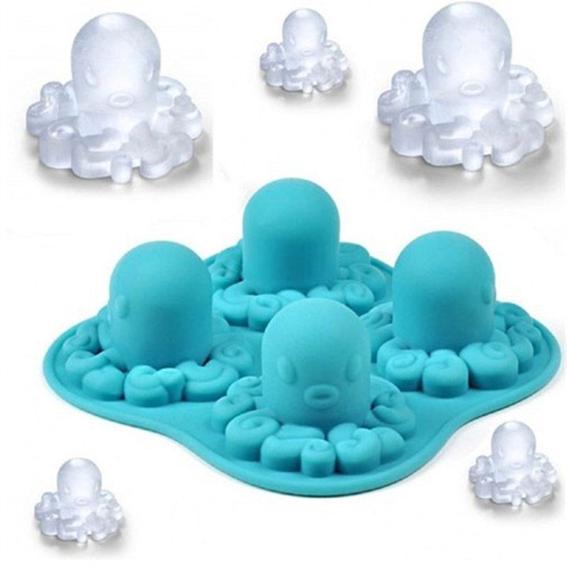 

Octopus Shape Ice Tray Silicone Mold, Blue