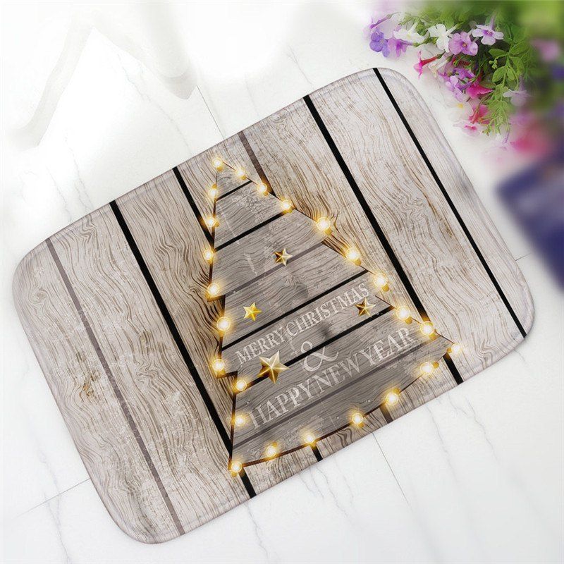 

Creative Christmas Tree Pattern Antiskid Floor Mat, Brown