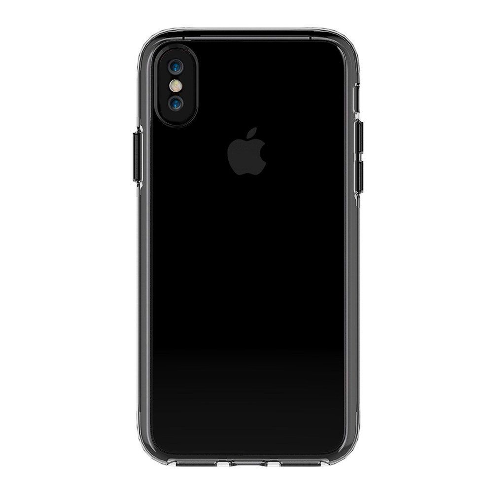 

For iPhone X Case Shockproof Transparent Back Case Solid Color Hard TPU