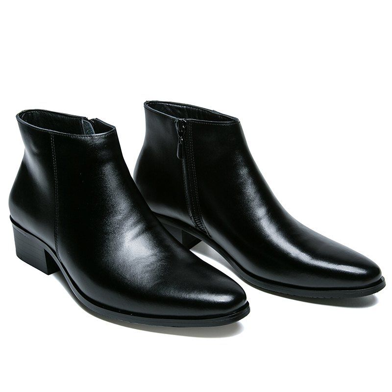 

Business Warm Leather Gentle Outdoor Shoes Official Casual British, Black