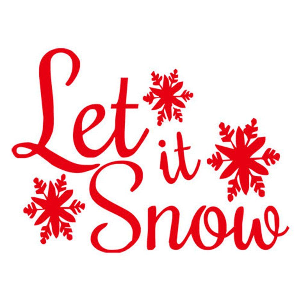 

DSU Christmas Snowflake Wall Sticker for Kids Room, Red