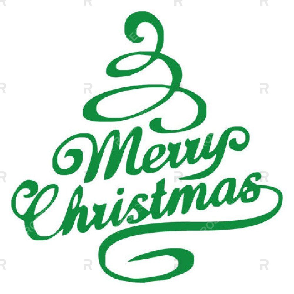 

DSU Green Tree Festival Decor Merry Christmas Quote Wall Sticker