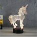 3D Unicorn Night Lights Creative Acrylic 3D LED Light Table Lamp Decotation Ligts for Home/kids Room/gift -  