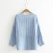 New Ladies Knitting V Neck Twist Sweater -  