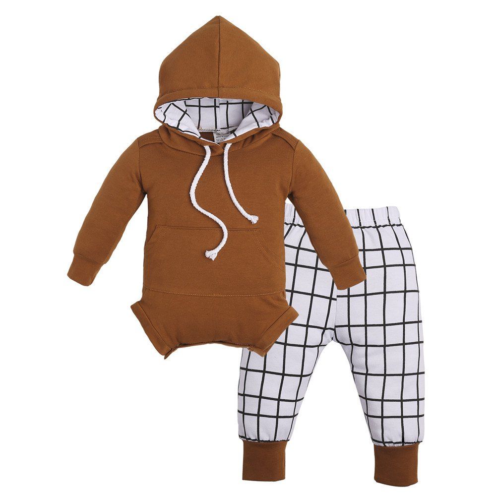 Buy 2pcs Newborn Baby Kids Long Sleeve Tops Pants Hat Boy  Lovely Outfits  