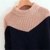 Round Neck Long Seeved Sweater -  