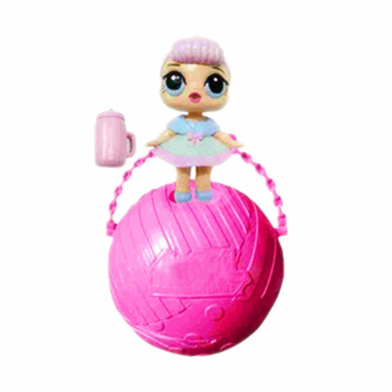 

Funny Kawaii LoL Open Eggs Dolls Ball Children Surprise Doll Anime Action Figure Kids Toy Fun Egg, Rose red