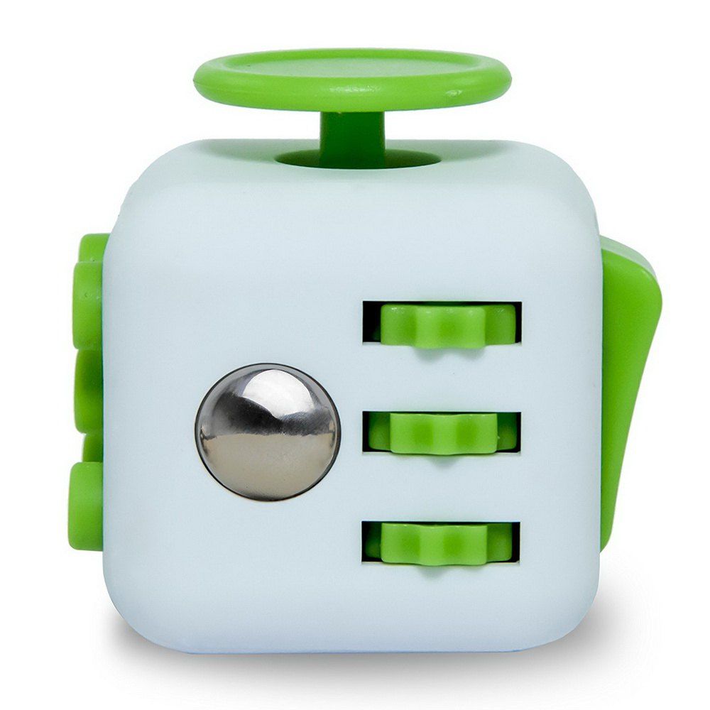 

Original Anti Stress Fidget Cube, White+green