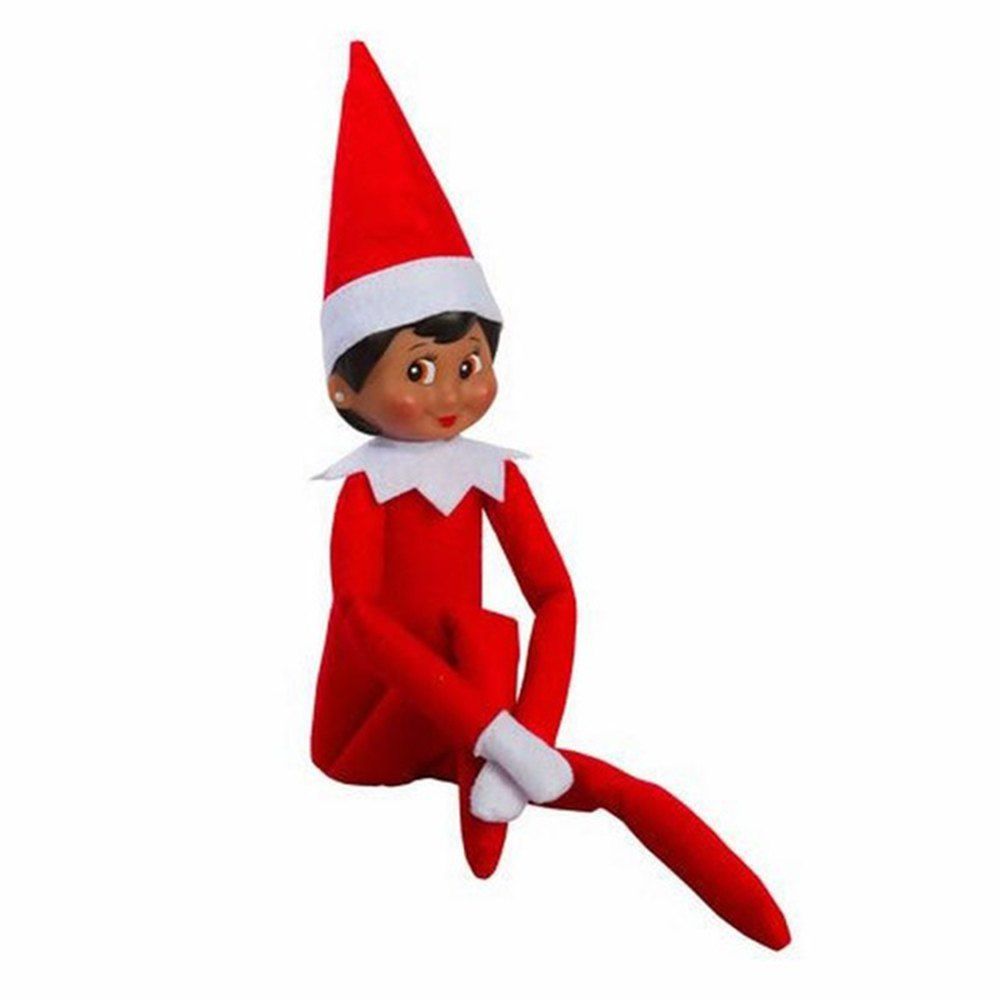

Cute Kids Christmas Gift Elf on the Shelf Plush Doll Toy, Black1