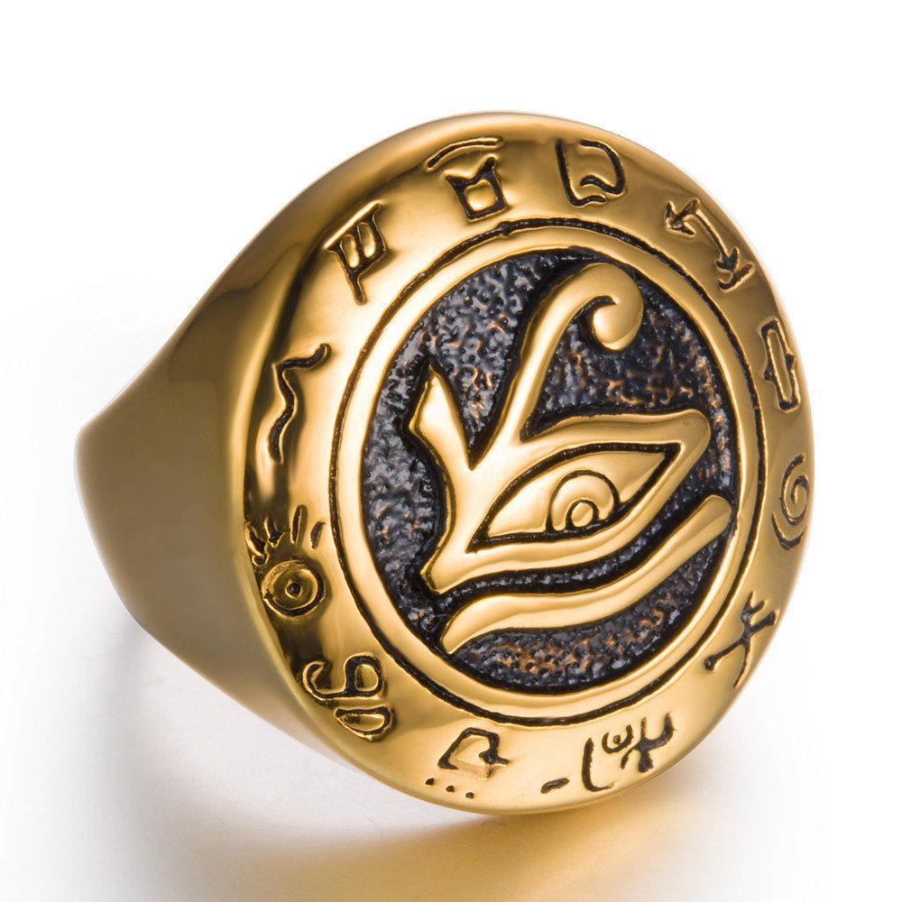 Перстень Horus. Кольцо Египетский глаз. Men's Ring.Round eyed.