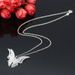 New 925 Sterling Silver Lovely Butterfly Pendant Chain Necklace Women Jewelry -  