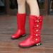 Winter Pu Leather Martin Boots Children Girls Shoes -  