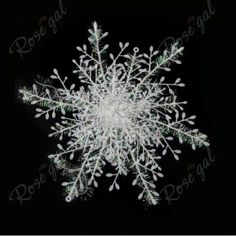 3pcs/lot 15cm Big Size Plastic White Snowflakes Charms Christmas Decorations For Festival Party Wedding Xmas Tree Home W
