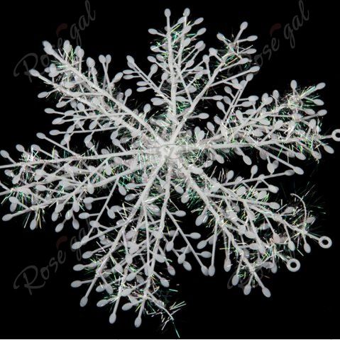 3pcs/lot 15cm Big Size Plastic White Snowflakes Charms Christmas Decorations For Festival Party Wedding Xmas Tree Home W