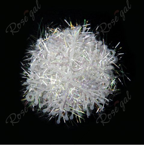 3pcs/lot 15cm Big Size Plastic White Snowflakes Charms Christmas Decorations For Festival Party Wedding Xmas Tree Home W
