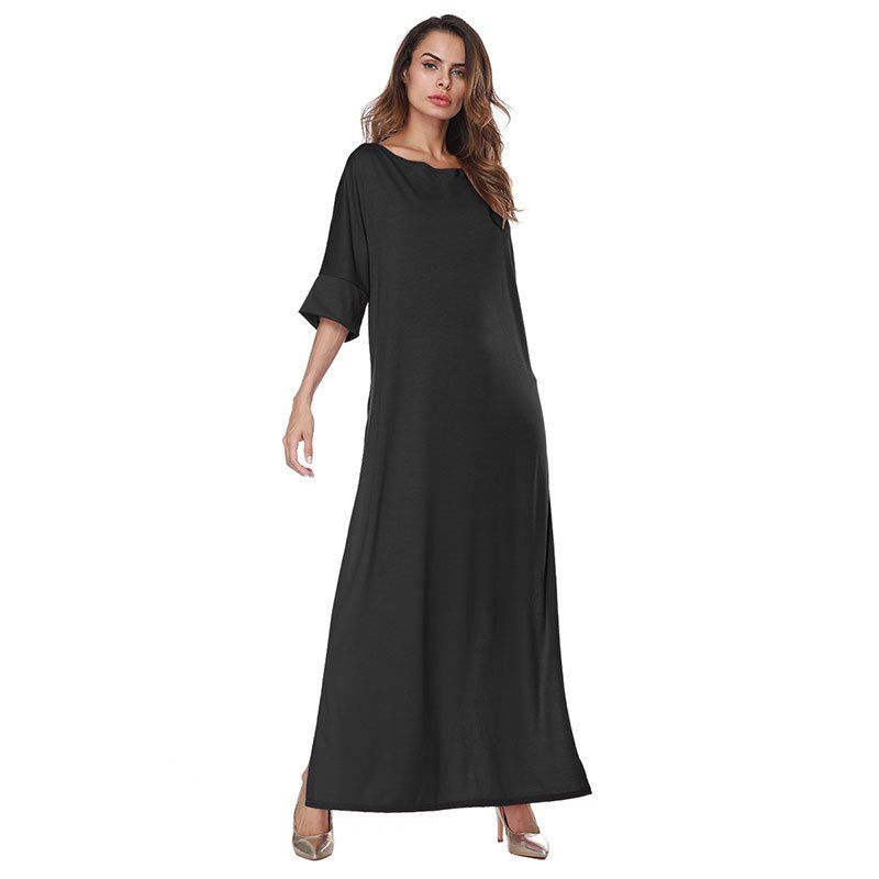 [24% OFF] Half Sleeve Side Vents Dress | Rosegal