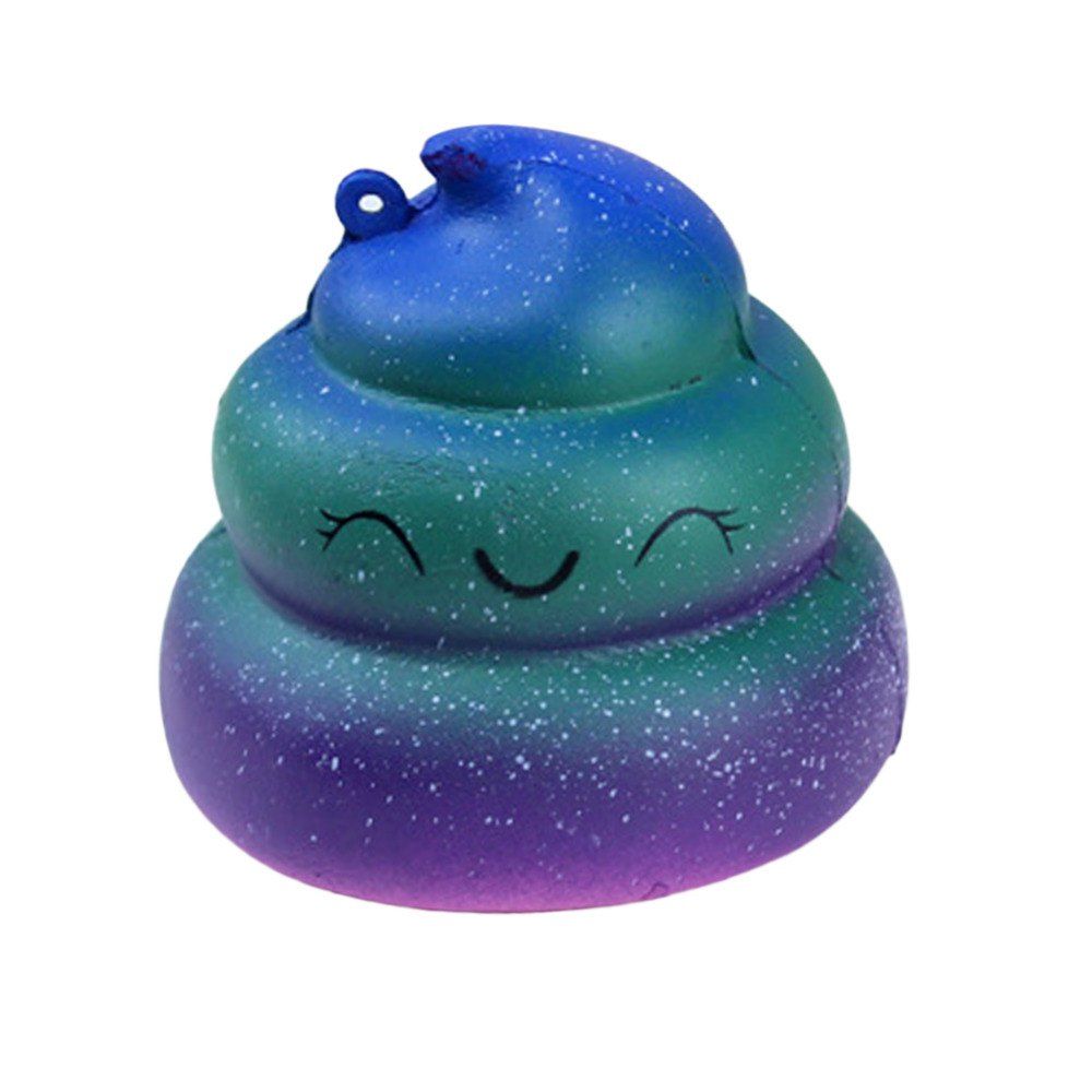 Latest Cute Slow Rebound Simulation Starry Sky Dazzling Squishy POO Pressure Release Toys Elastic Eco-friendly PU Material  