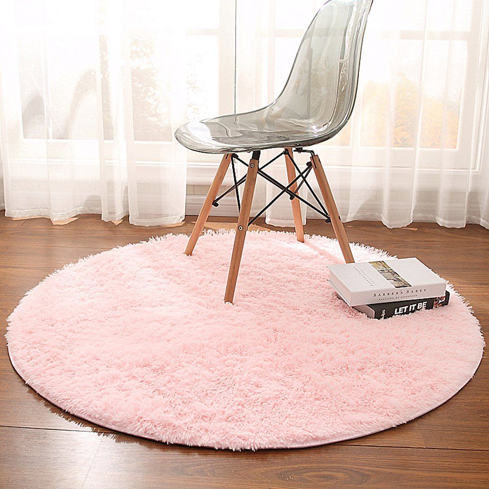 [84 OFF] Round Rug Simple Solid Design Multipurpose Floor Mat Rosegal