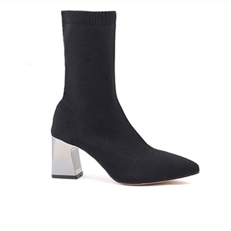 Sale 2017 New European and American Knitted Stovepipe Boots Women  