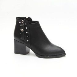 JLY668 Spring and Autumn Comfortable Leisure Fashion Side Zipper Solid Round Boots -  