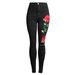 Women's Fashion Embroidered Hole Stretch Jeans -  