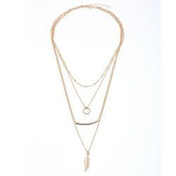 Nouveau collier pendentif feuille -  