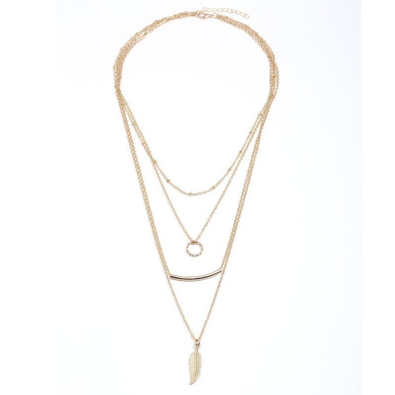 Nouveau collier pendentif feuille  