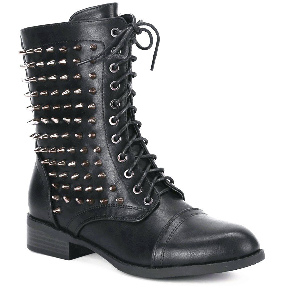 punk lace up boots
