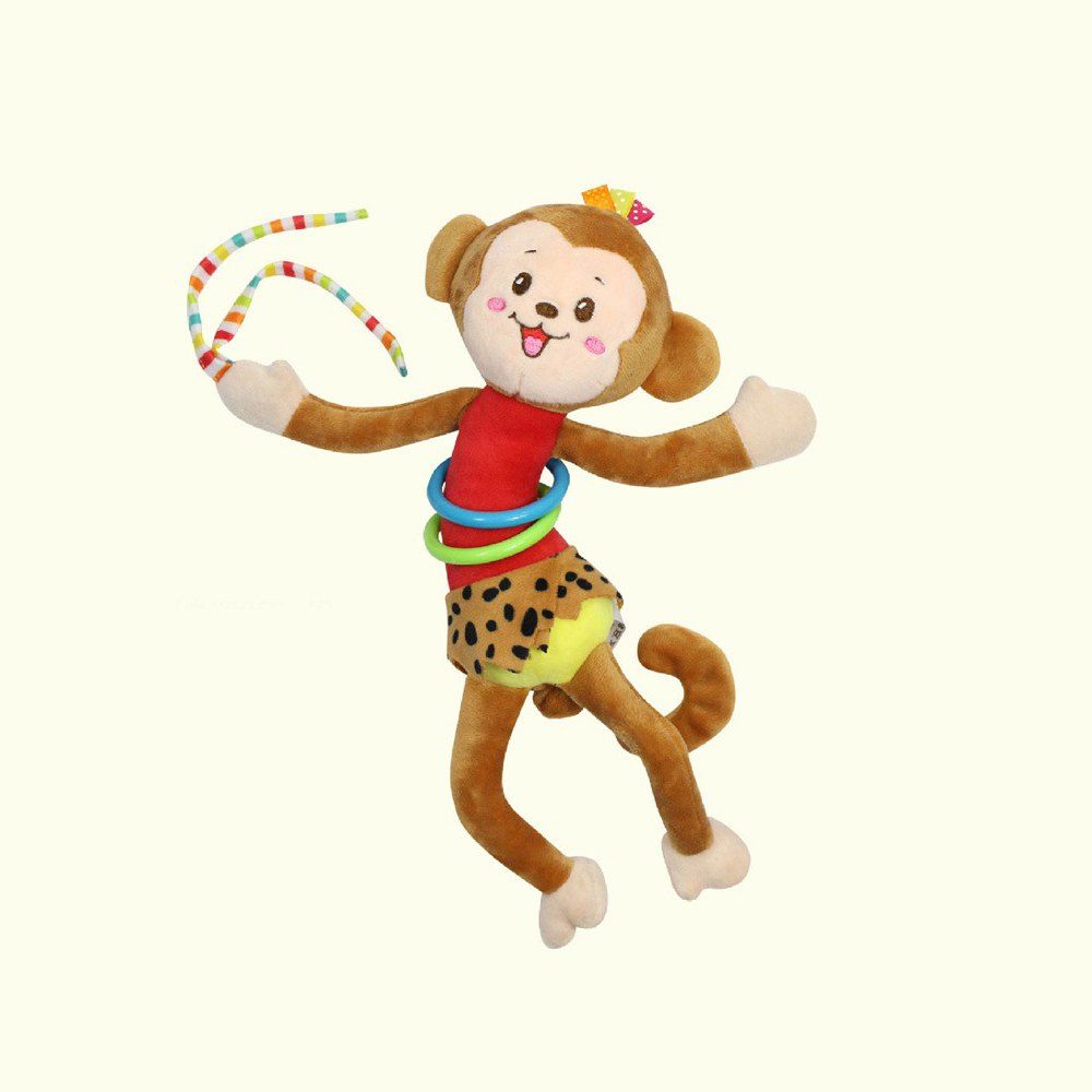 Joyeux Singe Bébé Poupée Mignon Animal Lit Accrochant Bébé Fille En