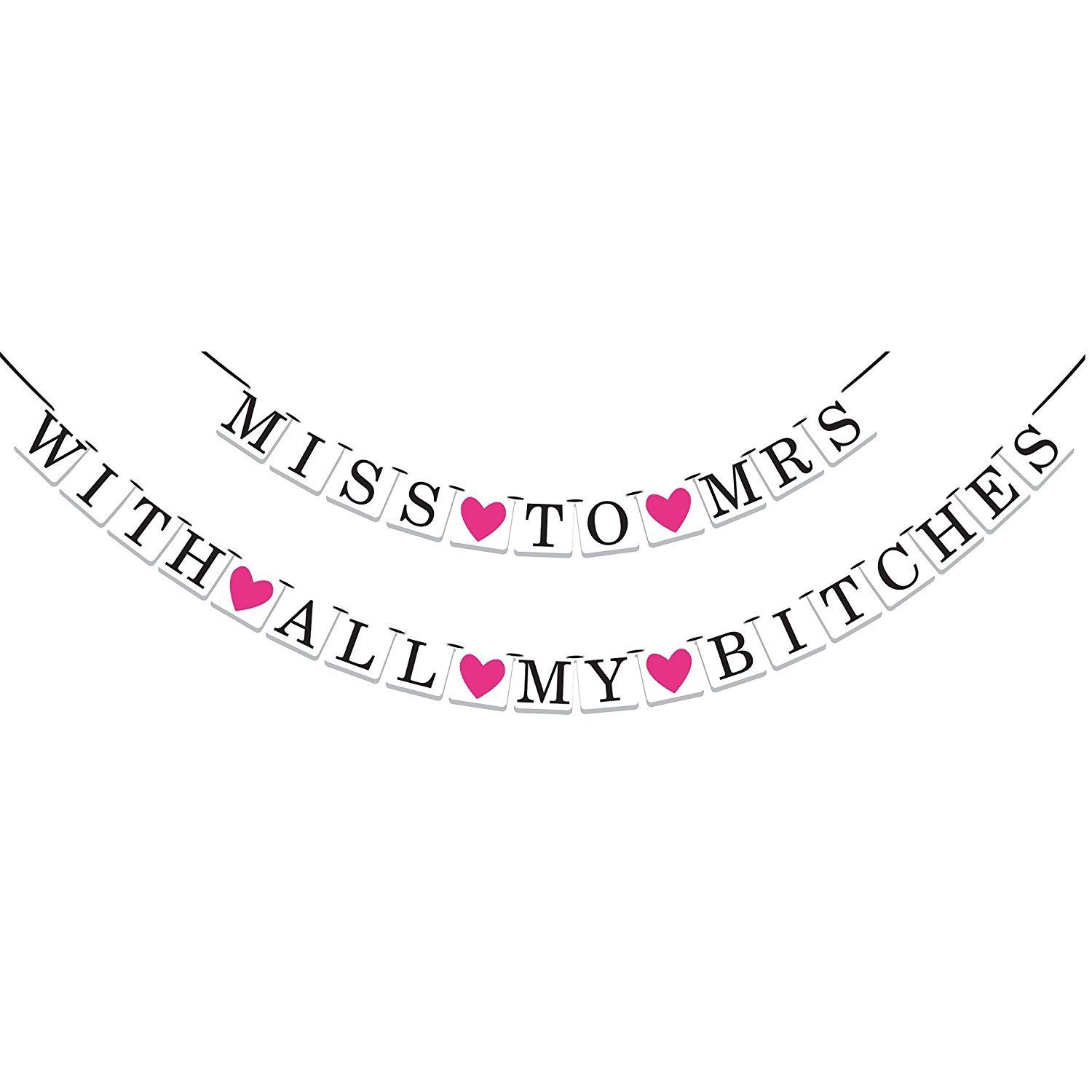 [29% OFF] Miss To Mrs Classy & Sassy Bachelorette Party Banner | Rosegal