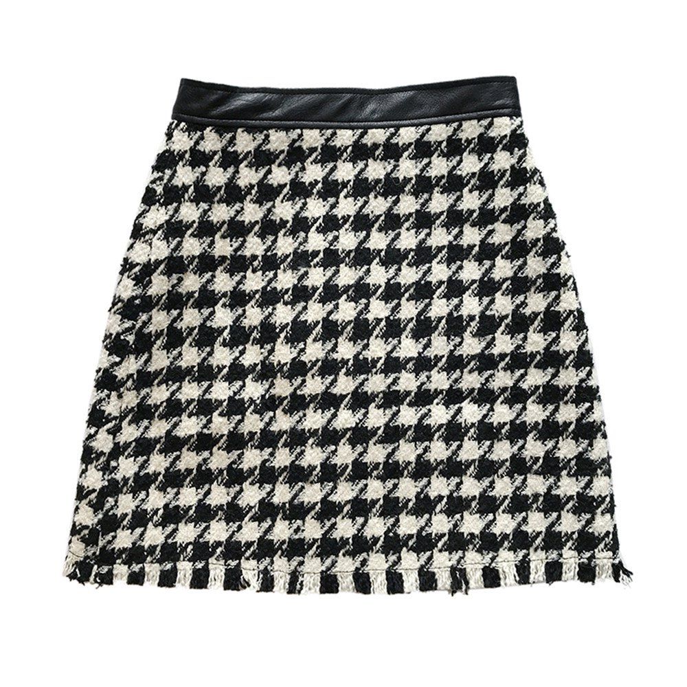 Trendy New Tweed Trim  A-line skirt  