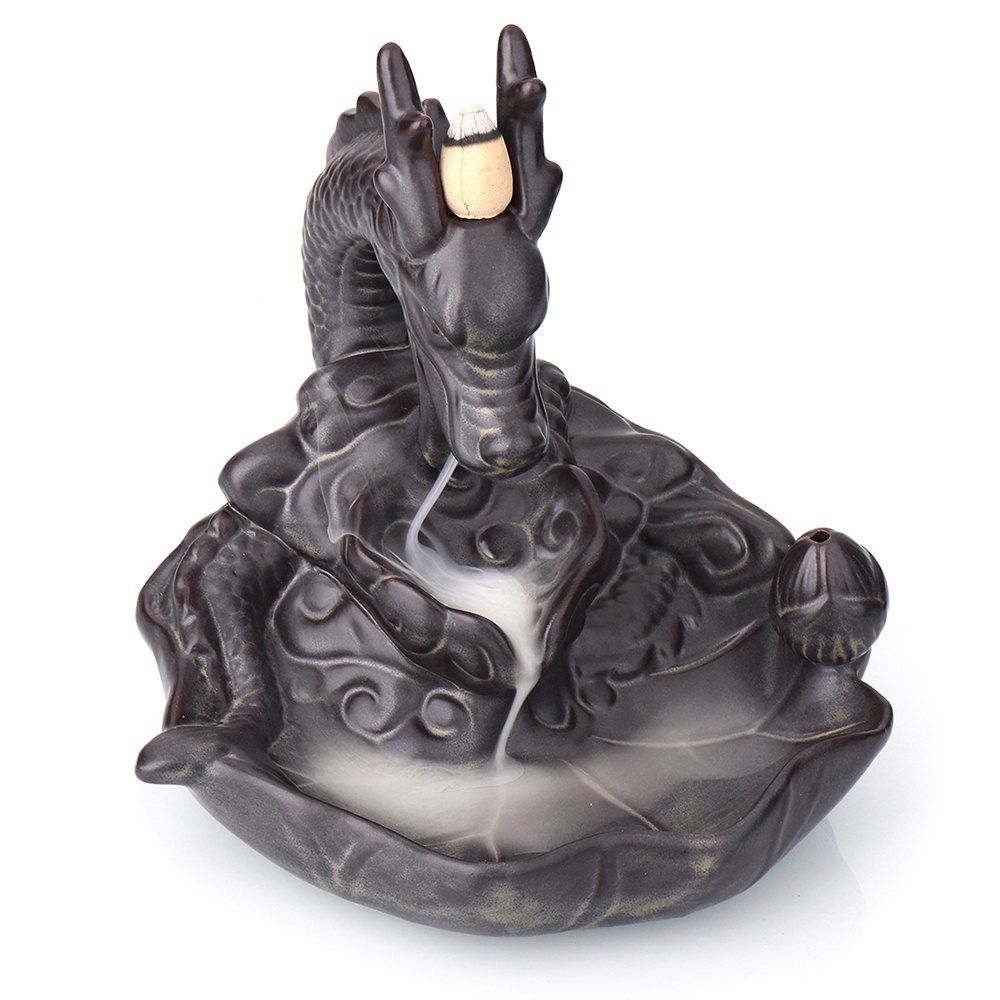 [28 OFF] Smoke Backflow Ceramic Dragon Backflow Incense Burner Censer