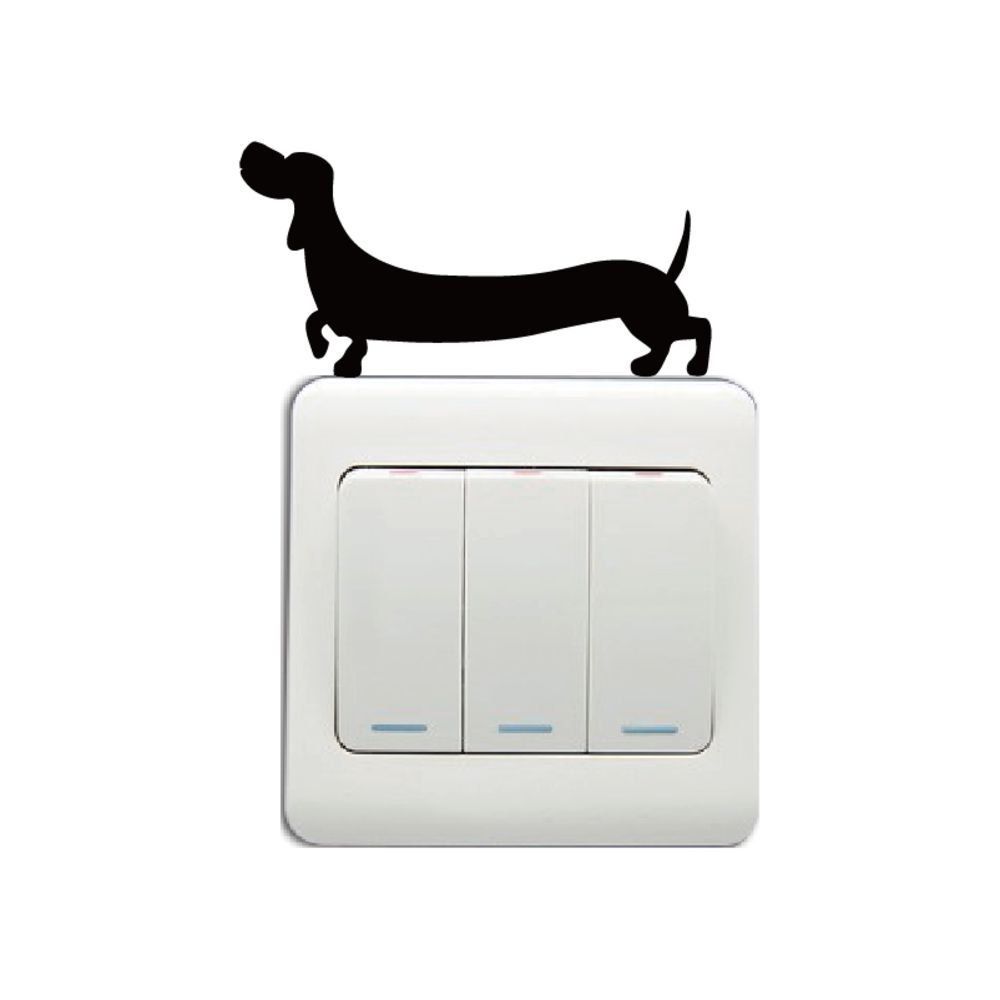 2018 Long Weiner Dog Dachshund Light Switch Sticker Vinyl Wall Fashion Long Weiner Dog Dachshund Light Switch Sticker Vinyl Wall For Kids Room
