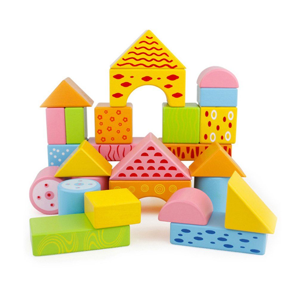 [48 OFF] Large Wooden Spell Build Blocks Rosegal