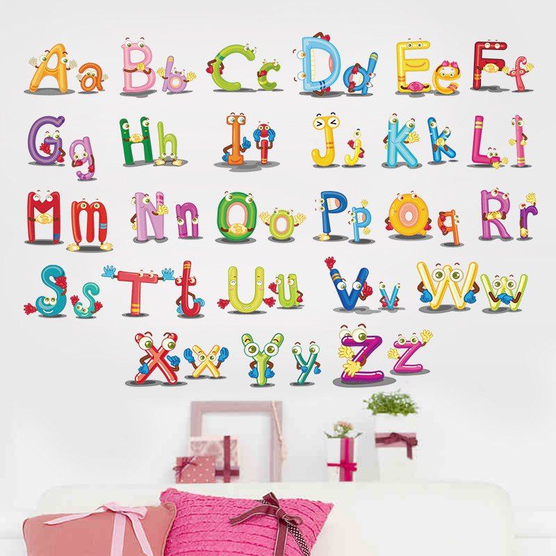 [33% OFF] English Twenty-Six Alphabets Wall Stickers 26 Letters With ...