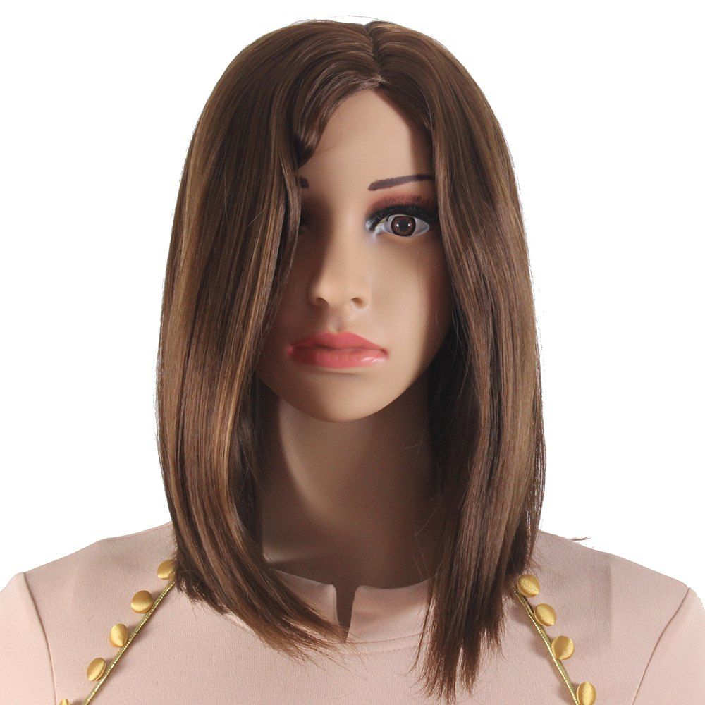  40 OFF Light Brown Medium Length Bob Style Synthetic 