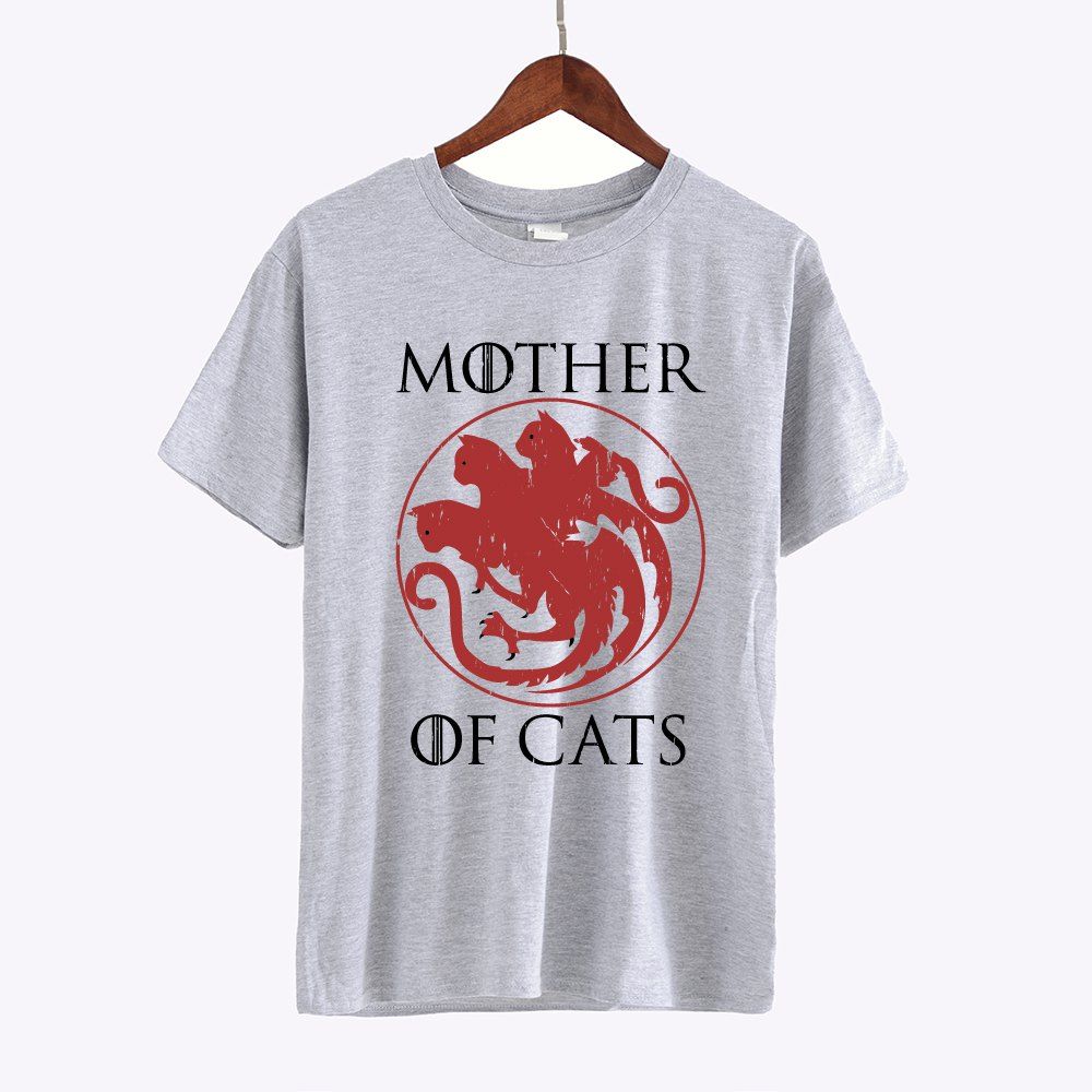 Buy Mother of Cats Letter Print T-shirts Women 2017 Cotton Short Sleeve Tshirts  