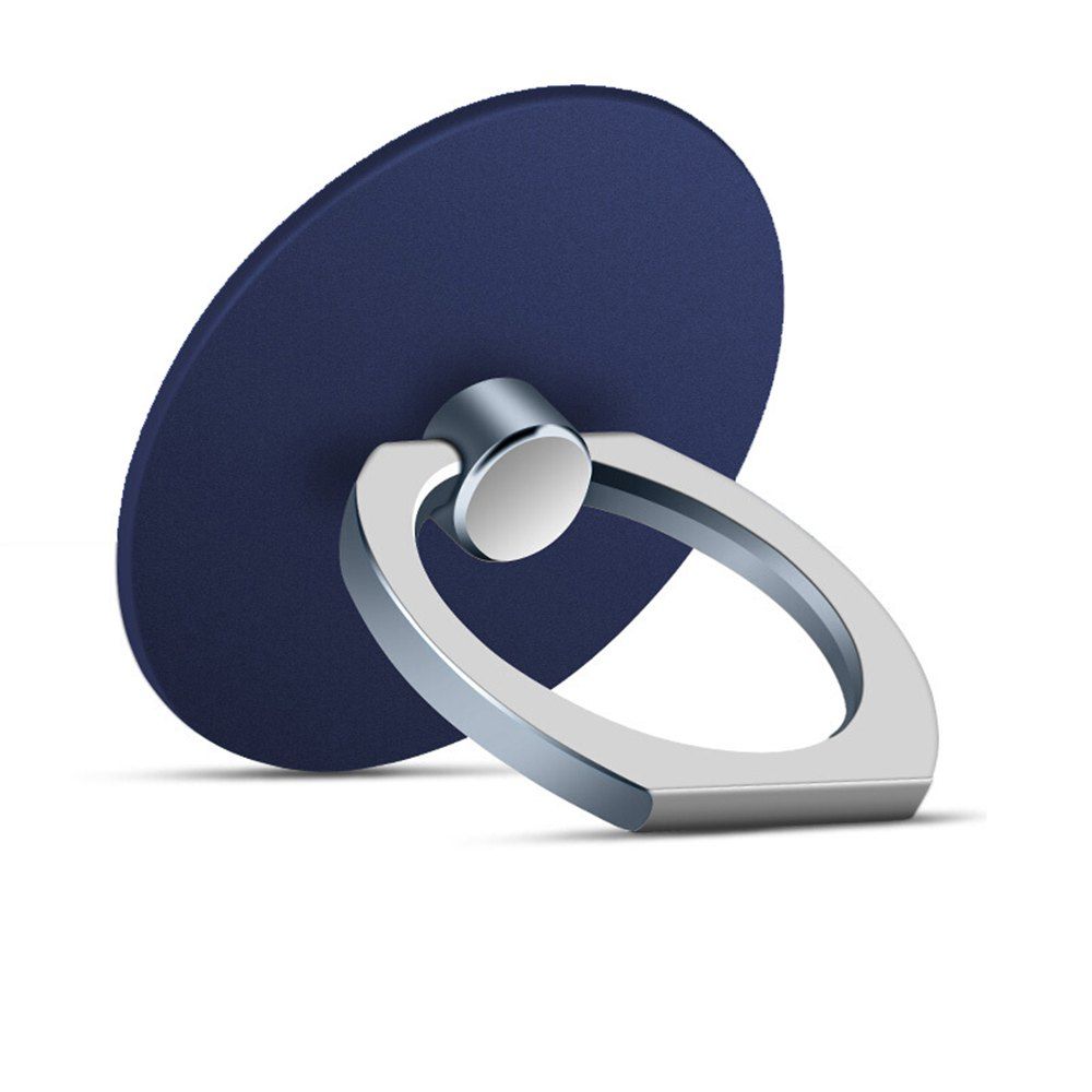 

360 Degree Round Finger Ring Mobile Phone Smartphone Stand Holder, Blue