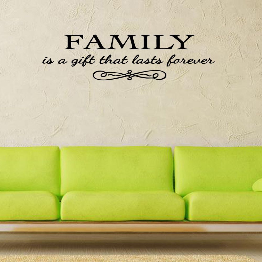 

DSU A Family Is A Gift Vintage Art Posters Wall Stickers Home Cafe Bar Pub Wall Decor, Black