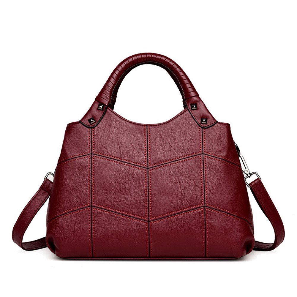 2017 New Winter Fashion Handbags Handbag Shoulder Bag Double Sching Simple Retro Satchel