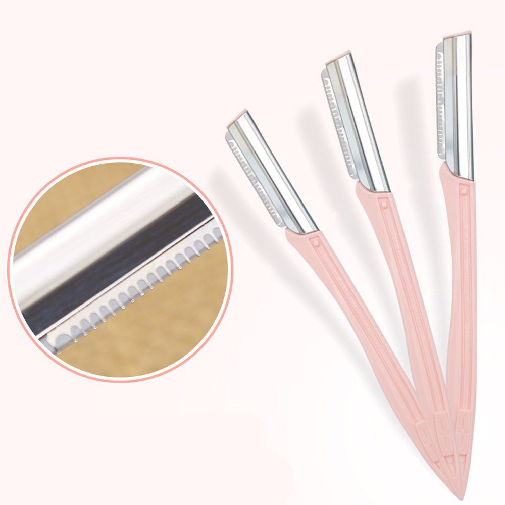 [43 OFF] Eyebrow Knife Trim Scratchresistant Reticulate Blade 3PCS