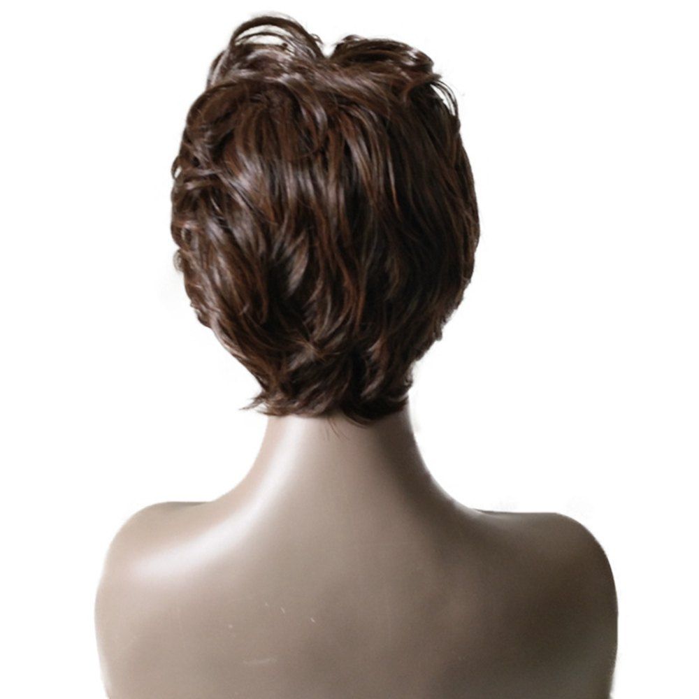 perruque femme brune courte